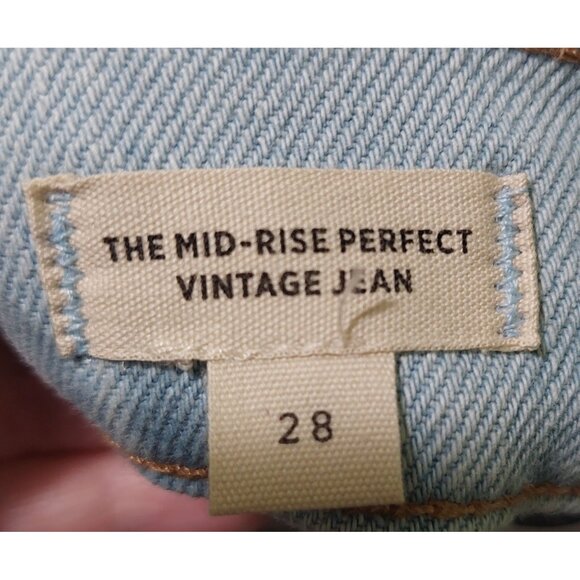 Madewell Womens Mid-Rise Perfect Vintage Jean W28 With Magic Pockets Light Wash - Picture 10 of 11